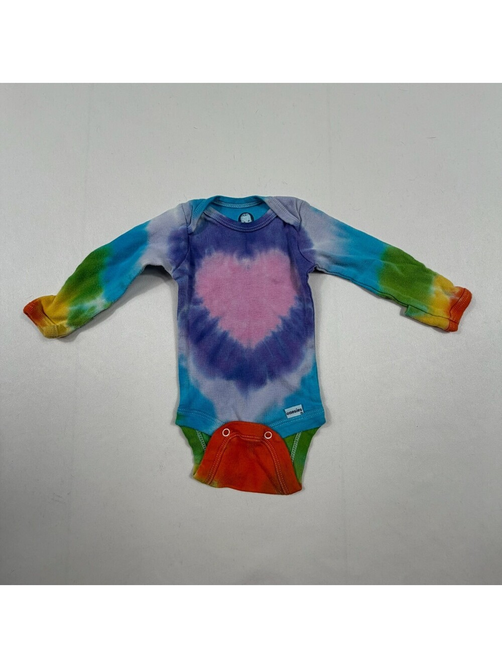 Gerber 0-3 Months Tie-Dye Long Sleeve Baby Bodysuit Onesie